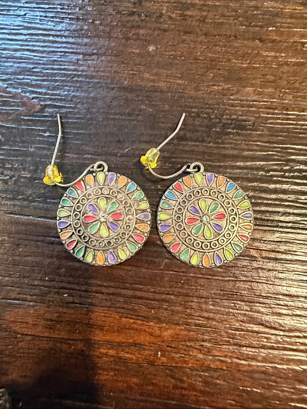 Multicolor Floral Mandala Drop Earrings - Women Jewelry